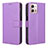 Custodia Portafoglio In Pelle Cover con Supporto BY1 per Motorola Moto G Stylus (2023) 4G Viola