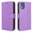 Custodia Portafoglio In Pelle Cover con Supporto BY1 per Nokia C02 Viola