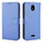 Custodia Portafoglio In Pelle Cover con Supporto BY1 per Nokia C100 Blu