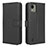 Custodia Portafoglio In Pelle Cover con Supporto BY1 per Nokia C110 Nero