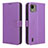 Custodia Portafoglio In Pelle Cover con Supporto BY1 per Nokia C110 Viola