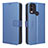 Custodia Portafoglio In Pelle Cover con Supporto BY1 per Nokia C22 Blu