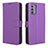 Custodia Portafoglio In Pelle Cover con Supporto BY1 per Nokia C300 Viola