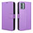 Custodia Portafoglio In Pelle Cover con Supporto BY1 per Nokia G22 Viola