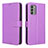 Custodia Portafoglio In Pelle Cover con Supporto BY1 per Nokia G400 5G Viola