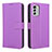 Custodia Portafoglio In Pelle Cover con Supporto BY1 per Nokia G60 5G Viola