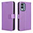 Custodia Portafoglio In Pelle Cover con Supporto BY1 per Nokia X30 5G Viola