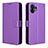 Custodia Portafoglio In Pelle Cover con Supporto BY1 per Nothing Phone 2 Viola