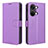 Custodia Portafoglio In Pelle Cover con Supporto BY1 per OnePlus Ace 2V 5G Viola