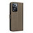 Custodia Portafoglio In Pelle Cover con Supporto BY1 per Oppo A77s Marrone