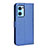 Custodia Portafoglio In Pelle Cover con Supporto BY1 per Oppo Find X5 Lite 5G Blu