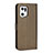 Custodia Portafoglio In Pelle Cover con Supporto BY1 per Oppo Find X5 Pro 5G Marrone