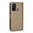 Custodia Portafoglio In Pelle Cover con Supporto BY1 per Oppo Reno5 A Marrone