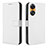 Custodia Portafoglio In Pelle Cover con Supporto BY1 per Oppo Reno8 T 4G Bianco