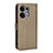 Custodia Portafoglio In Pelle Cover con Supporto BY1 per Oppo Reno9 Pro 5G Marrone