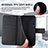Custodia Portafoglio In Pelle Cover con Supporto BY1 per Samsung Galaxy A02s