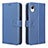 Custodia Portafoglio In Pelle Cover con Supporto BY1 per Samsung Galaxy A23s Blu