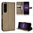 Custodia Portafoglio In Pelle Cover con Supporto BY1 per Sony Xperia 1 IV SO-51C Marrone