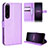 Custodia Portafoglio In Pelle Cover con Supporto BY1 per Sony Xperia 1 IV SO-51C Viola