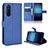 Custodia Portafoglio In Pelle Cover con Supporto BY1 per Sony Xperia 5 II Blu