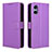 Custodia Portafoglio In Pelle Cover con Supporto BY1 per Sony Xperia 5 V Viola