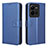 Custodia Portafoglio In Pelle Cover con Supporto BY1 per Vivo V25 5G Blu