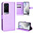 Custodia Portafoglio In Pelle Cover con Supporto BY1 per Vivo X60 Pro+ Plus 5G Viola