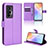 Custodia Portafoglio In Pelle Cover con Supporto BY1 per Vivo X70t Viola