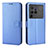 Custodia Portafoglio In Pelle Cover con Supporto BY1 per Vivo X80 Pro 5G Blu