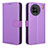 Custodia Portafoglio In Pelle Cover con Supporto BY1 per Vivo X90 5G Viola