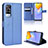 Custodia Portafoglio In Pelle Cover con Supporto BY1 per Vivo Y53s NFC Blu