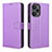 Custodia Portafoglio In Pelle Cover con Supporto BY1 per Xiaomi Poco F5 5G Viola