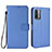 Custodia Portafoglio In Pelle Cover con Supporto BY1 per Xiaomi Redmi 9 Power Blu