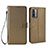 Custodia Portafoglio In Pelle Cover con Supporto BY1 per Xiaomi Redmi 9 Power Marrone