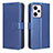 Custodia Portafoglio In Pelle Cover con Supporto BY1 per Xiaomi Redmi Note 12 Explorer Blu