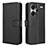 Custodia Portafoglio In Pelle Cover con Supporto BY1 per Xiaomi Redmi Note 13 Pro+ Plus 5G Nero