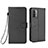 Custodia Portafoglio In Pelle Cover con Supporto BY1 per Xiaomi Redmi Note 9 4G Nero