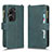 Custodia Portafoglio In Pelle Cover con Supporto BY2 per Asus ZenFone 10 Verde