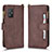 Custodia Portafoglio In Pelle Cover con Supporto BY2 per Asus ZenFone 8 Mini Marrone