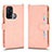 Custodia Portafoglio In Pelle Cover con Supporto BY2 per Oppo Reno5 A Oro Rosa