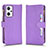 Custodia Portafoglio In Pelle Cover con Supporto BY2 per Oppo Reno7 A Viola