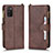 Custodia Portafoglio In Pelle Cover con Supporto BY2 per Samsung Galaxy M02s Marrone