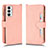 Custodia Portafoglio In Pelle Cover con Supporto BY2 per Samsung Galaxy M23 5G Oro Rosa