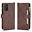 Custodia Portafoglio In Pelle Cover con Supporto BY2 per Samsung Galaxy M52 5G Marrone