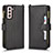 Custodia Portafoglio In Pelle Cover con Supporto BY2 per Samsung Galaxy S22 5G Nero