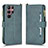 Custodia Portafoglio In Pelle Cover con Supporto BY2 per Samsung Galaxy S22 Ultra 5G Verde