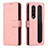 Custodia Portafoglio In Pelle Cover con Supporto BY2 per Samsung Galaxy Z Fold3 5G Oro Rosa