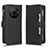 Custodia Portafoglio In Pelle Cover con Supporto BY2 per Sharp Aquos R8 Pro Nero