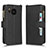 Custodia Portafoglio In Pelle Cover con Supporto BY2 per Sharp Aquos Sense7 Plus Nero