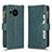 Custodia Portafoglio In Pelle Cover con Supporto BY2 per Sharp Aquos Sense7 Plus Verde